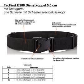 TacFirst Double Layer Belt for Professional Use Black Size:L