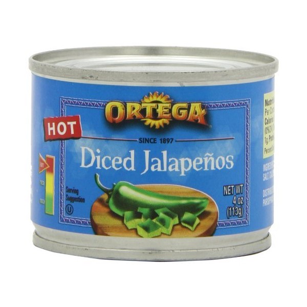 Ortega, Diced Jalapenos Cans, 24 Ounce
