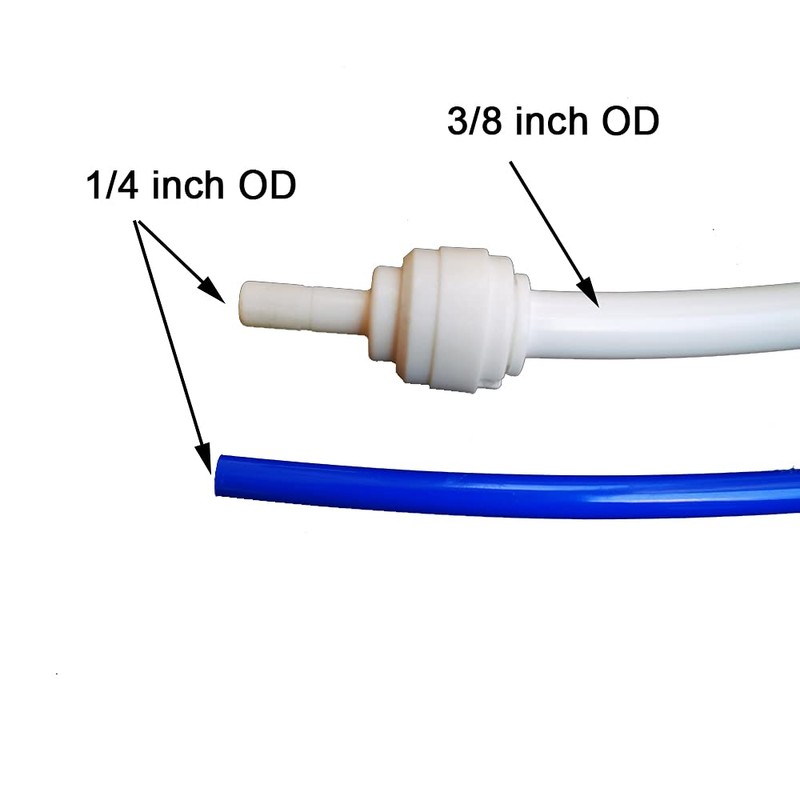 Malida Tube Fitting Stem Straight Connector,3/8" Tube OD x 1/4"