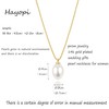 Gold Necklace for Women,Dainty 14k Gold Plated Pearl Pendant Necklace