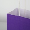 Oikss 100 Pack 5.25x3.25x8.25 Inch Small Purple Kraft Paper Bags