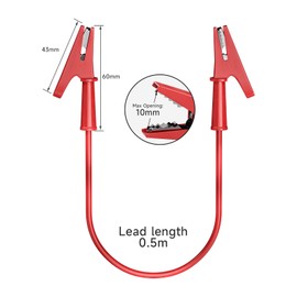 Goupchn Alligator Clips Electrical Test Leads Dual Ended Crocodile Wire Cable with Full-wrap Insulating Clips Flexible Copper Cable Wire 5PCS for Electrical Testing 1.64ft/0.5m