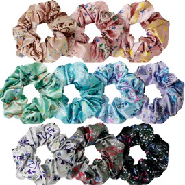 cute design scrunchies for all hair type elastic hair band great for ponytails XL srcunchies set these soft hair ties is great for every occasion (butterfly)