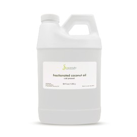 Soapeauty FRACTIONATED COCONUT OIL Cold Pressed Refined | 100% Natural Available in Bulk | Carrier for Essential Oils, Face, Skin, Hair Moisturizer, Soap Making | 64 fl oz