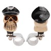 Skull Shape Steering Wheel Spinner 3cm Diameter Metal Resin Turn