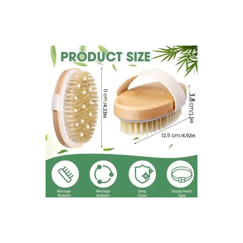2pzs Cepillo Corporal Exfolia Circulación Quita Piel Muerta