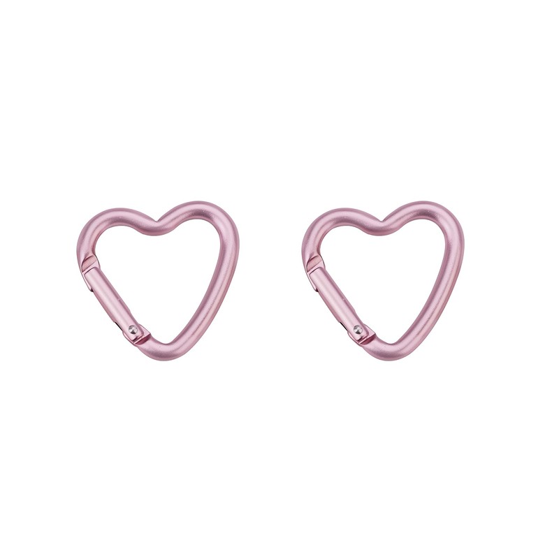 munkees, Mini Heart Carabiner Keychain (2 x Pink)
