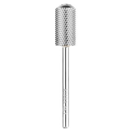 Kiara Sky Universal Nail Drill Bit for E-file, Non-Coated Stainless Steel with Safety Edge for Cuticle and Nails Care, Large Smooth Top Medium Bit Silver