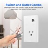 2.4GHz WiFi Wall Touch Light Switch with Type-C USB Power