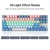 iBlancod K87 87 Keys Wired Mechanical Keyboard Metal Panel Two-color