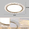 Oliterlux Crystal Flush Mount Ceiling Light, Dimmable LED Modern Close
