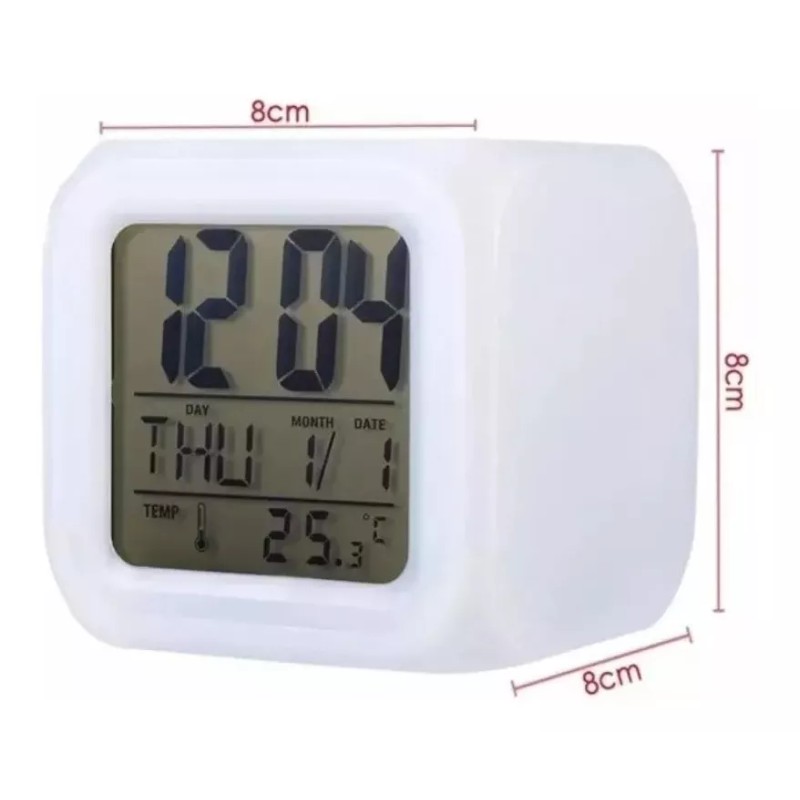 Glowing LED Reloj Alarma Digital De Cubo Con Luz Led