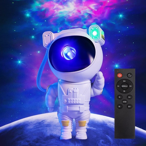 Star Projector Galaxy Night Light - Astronaut Star Nebula LED Ceiling Light with Timer and Remote Control, Gift for Adults and Children for Bedroom, Christmas, Birthdays, Valentine's Day etc.