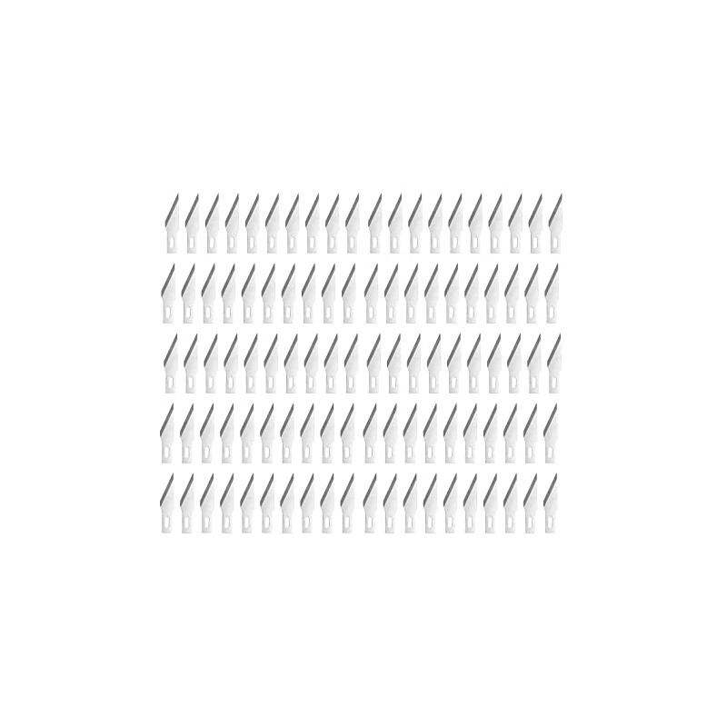 Modelcraft Set of 100x Fine Point Blades, Silver, 11, PKN1711/100