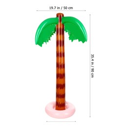 STOBOK Inflatable Palm Trees Jumbo Inflatable Coconut Palm Trees Beach Background for Hawaiian Luau Party Decoration Pack of 2