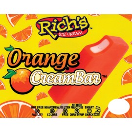 Rich's  Orange Cream Bar Ice Cream Truck Sticker decal