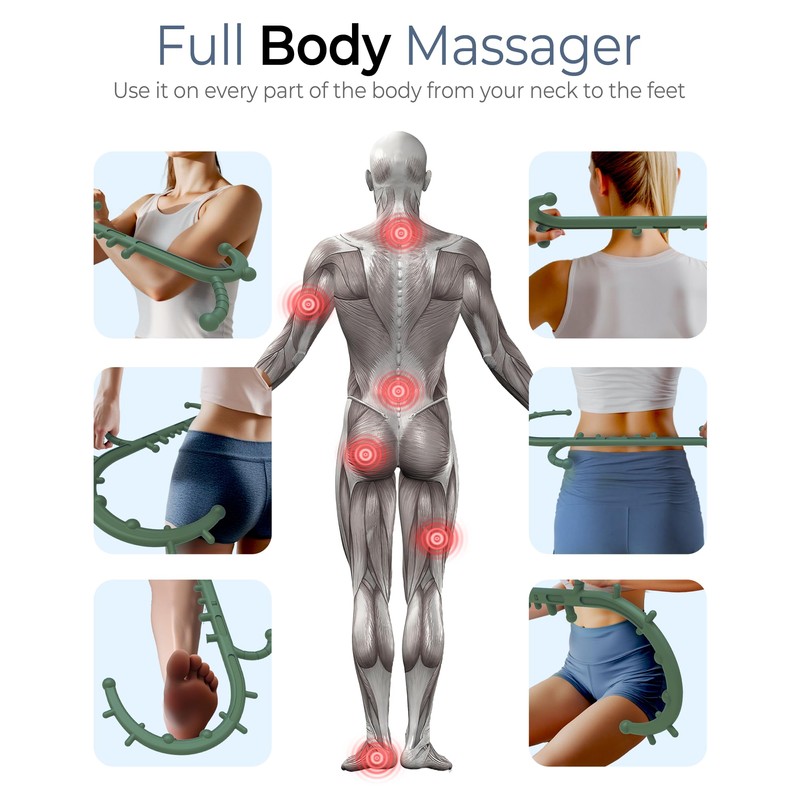 Back and Neck Massager for Pain Relief Deep Tissue, Upgraded