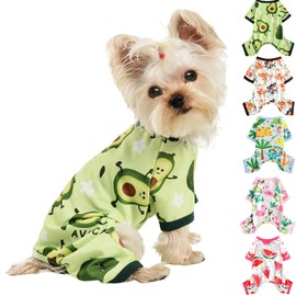Dog Clothes for Small Dogs Boy Girl, Dog Pajamas Tiny Chihuahua Yorkie Spring Summer Shirt, Cute Puppy Outfit Pjs Jumpsuit Cat Onesie Apparel Pet Clothes