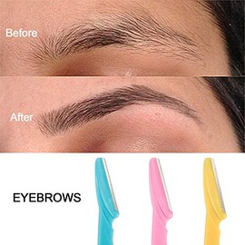 JSBelle Set de 6 Eyebrow Razor, Maquinilla de afeitar ceja afeitadora con cubierta de precisión para mujer (6 piezas)                                 