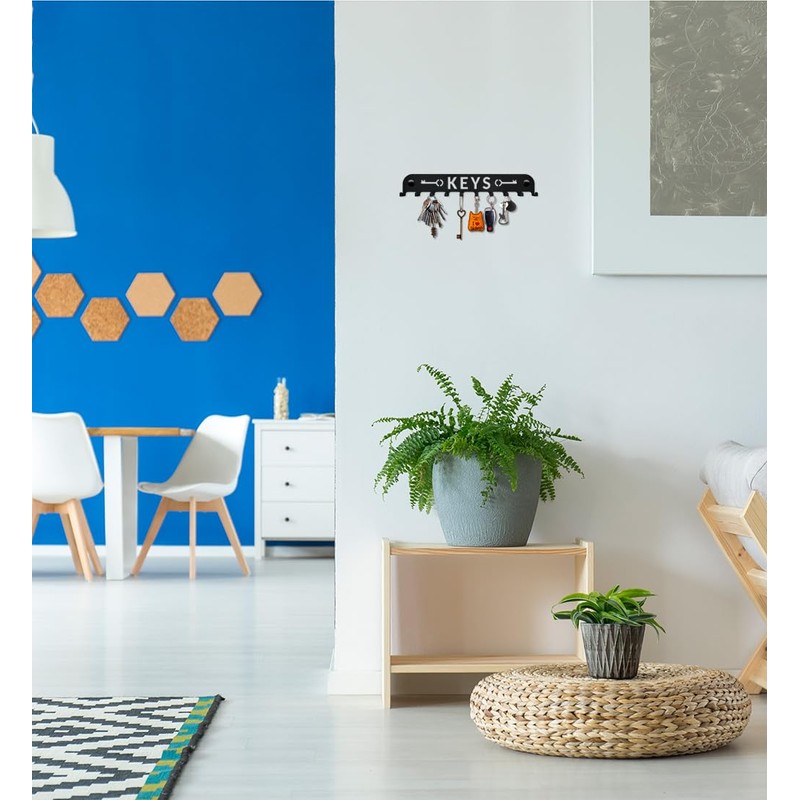 SirHoldeer Modern Key Holder Wall Key Hanger with 10 Hooks,