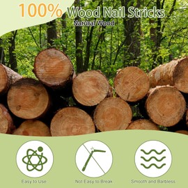 Pack of 120 Rosewood Sticks Manicure, Double-Sided Orange Wooden Sticks, Cuticle Pusher Wooden Sticks for Manicure Art Pedicure Cuticle Care (with 20 Filing Strips)