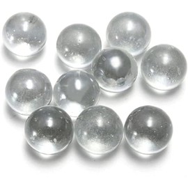 YuanHolumid 20Pcs Clear Glass Marbles Solid Marble Beads Marbles Games Bouncing Ball Pinball Machine for Vase Fish Tank Filler Home Decor, Dice and Marble Games, Sports and Outdoor Play (10mm)