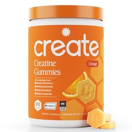 Create Gomitas De Monohidrato De Creatina Para Hombres Y Mujeres, Aumenta El Enfoque, La Fuerza Y La Resistencia, Fórmula Antiderretimiento, Vegana, S