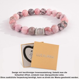 Lueaurra Gifts for Women Bracelet Natural Stones Woman Idea Original Gift Teenager Girls Gifts Christmas Wife Birthday Gift Bracelet Gift for Daughter Mother Sister Girlfriend, No, No gemstone