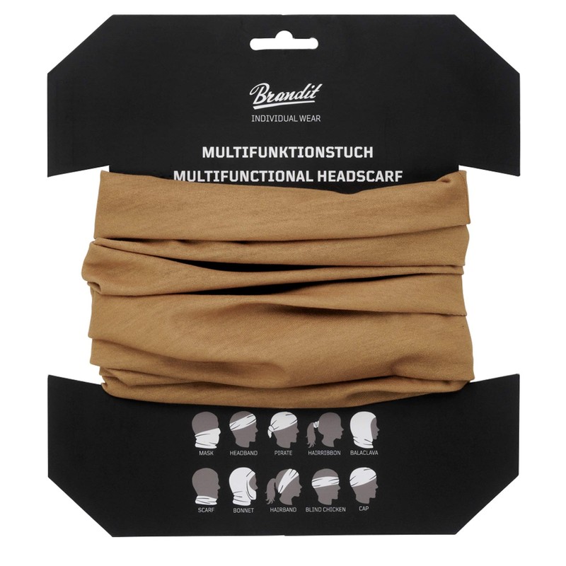 Brandit Multi-Functional Scarf, Many (Camouflage) Colours, Multifunctional, camel