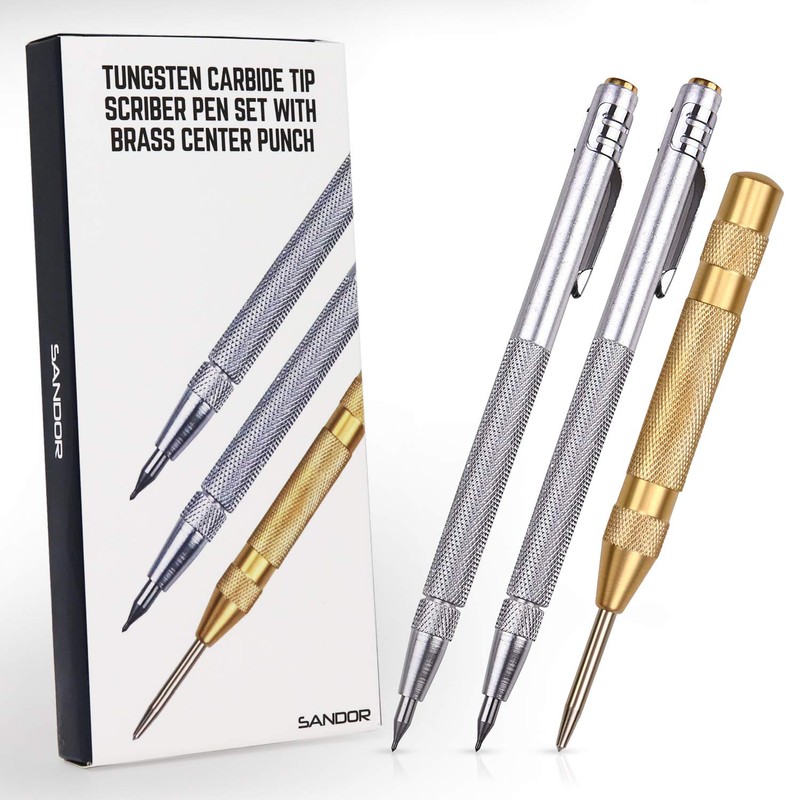 SANDOR Tungsten Carbide Tip Scriber 2 Pack, Aluminum Etching Engraving