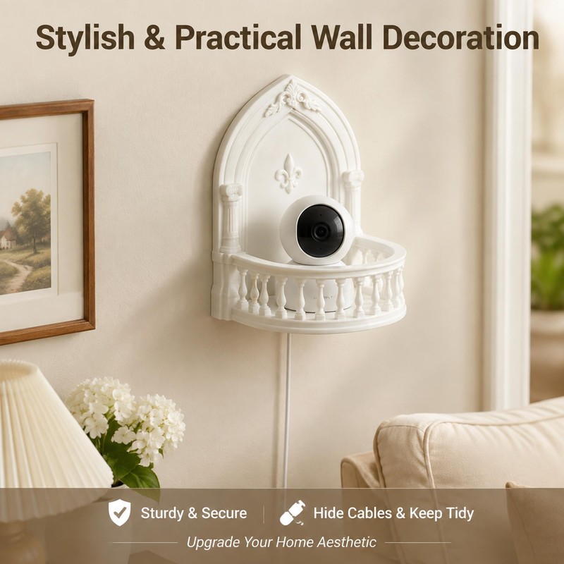 1Pc Acrylic Mini Floating Shelf, No-Drill European Court Wall Mount