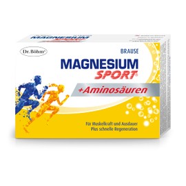 Dr. Böhm Magnesium Sport + Amino Acids, 14 Sachets: For Muscle Strength, Endurance & Regeneration After Sport, with BCAA, Magnesium, Potassium & Vitamins