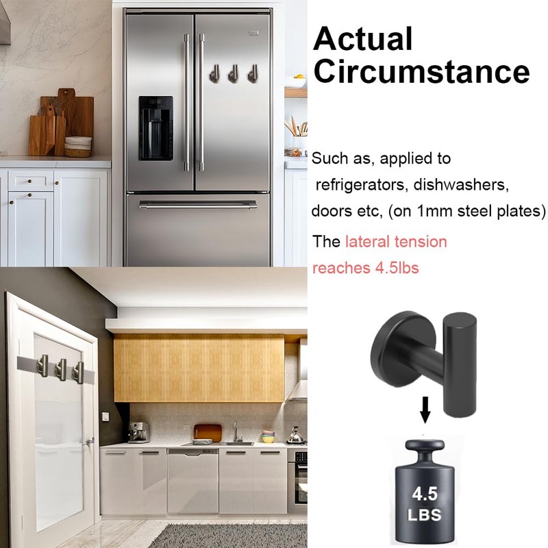 MHDMAG Magnetic Hooks Coat Magnet Hooks for Hanging,Magnetic Hooks Heavy