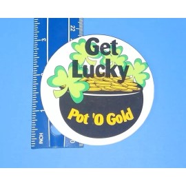 Fun Express Get Lucky - Pot 'O Gold Button, 3" St Patrick's Day button