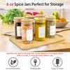 BGraceyy Spice Jars with Labels, 30Pcs 6oz Glass Spice Jars