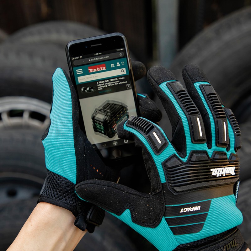 Makita P-84567 Advanced Impact Demolition Gloves, Size Medium