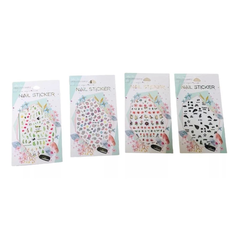 Nails stickers +1000 Stickers Para Uñas Nail Sticker Paquete 12