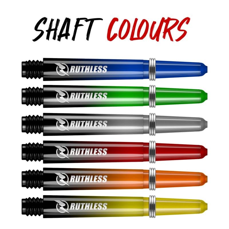 RUTHLESS Deflectagrip Polycarbonate Dart Shafts | Durable Stems with Springs
