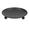 4pcs Iron Plate Candle Holder Retro Modern Round Black Matte