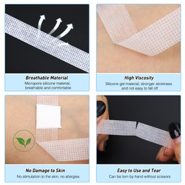 Obeyalash 4 Rollen Wimpern Tape Micropore Tape Wimpernverlängerung Band Wimpern Isolations Klebeband Lash Tape Weiß 0,5 Zoll x 15.7 Yards