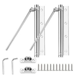 Wilsonzin Automatic Door Closer, Stainless Steel, Adjustable Spring Door Closer, Spring Loaded Door Closer, Outdoor Door Closer, for Interior Doors, Exterior Doors, Room Doors, Garden Door