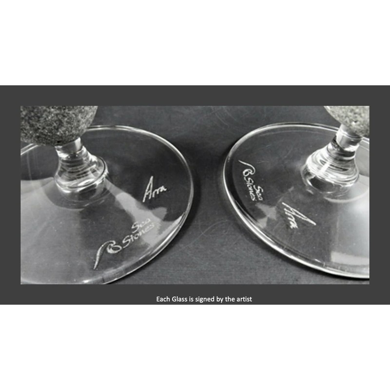 Sea Stones “Touchstone” Universal Wine Glass Set of 2-18oz Thin