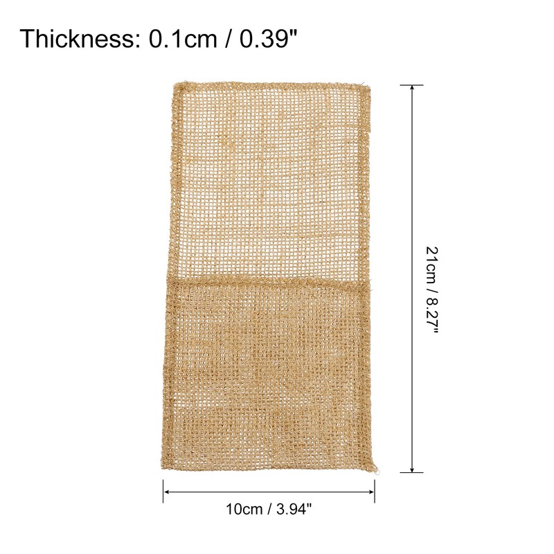 uxcell Burlap Lace Utensil Holders, 20Pcs Knife Forks Napkin Silverware