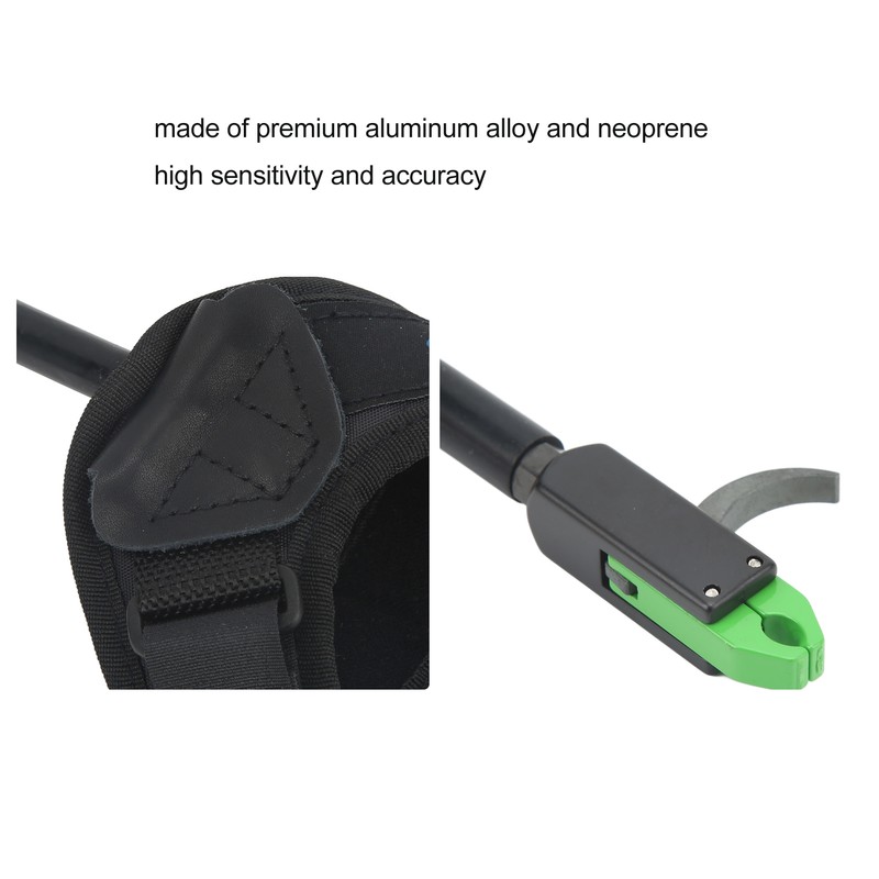 Bow Caliper Release Aid Aluminum Alloy Neoprene Wrist Strap Archery