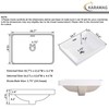 KARAMAG Small Bathroom Vessel Sink 16.7'' x 12.6'' Semi Recessed