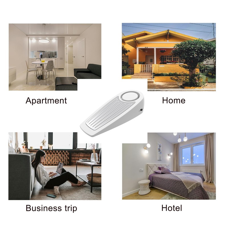 Lancoon 3 Pack Door Stop Alarm 130dB for Home Security