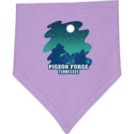 inktastic Smoky Mountains Pigeon Forge Tennessee with Bear Baby Bandana Bib Lavender and Pink 3b21d