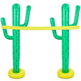VercanMonth Inflatable Cactus Limbo Summer Luau Limbo Stick and Limbo Pole for Indoor Outdoor Birthday Pool Beach Hawaiian Tropical Themed Party Games Decorations Activities