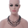 Avalaya Multistrand, Layered Hematite Glass Bead, Shell Nugget Bead Necklace
