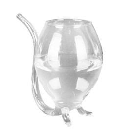 Ochine Vampire Wine Glass Cup Cocktail Glasses Goblet Creative Clear Glass Wine Decanter Cups Mugs with Drinking Tube Straw for Wine Champagne Juice Home Bar Party Club Glassware Barware Tools Gift